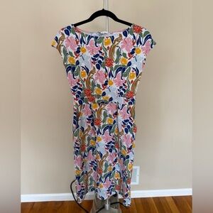 Boden Colorful Floral Midi Dress